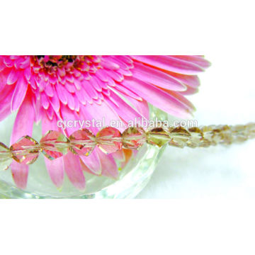 Cristal de cristal facetado giro perlas para joyería decoraciones